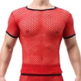 thumbnail image 1 of TSADFHJI Débardeurs pour Hommes Plage Automne T-Shirt Sans Manches en Résille Débardeur m Rouge, 1 of 3