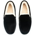 thumbnail image 4 of Parfeying Men's Indoor Outdoor Sheepskin Moccasins Slippers Memory Foam Driving Style Shoes, 4 of 8