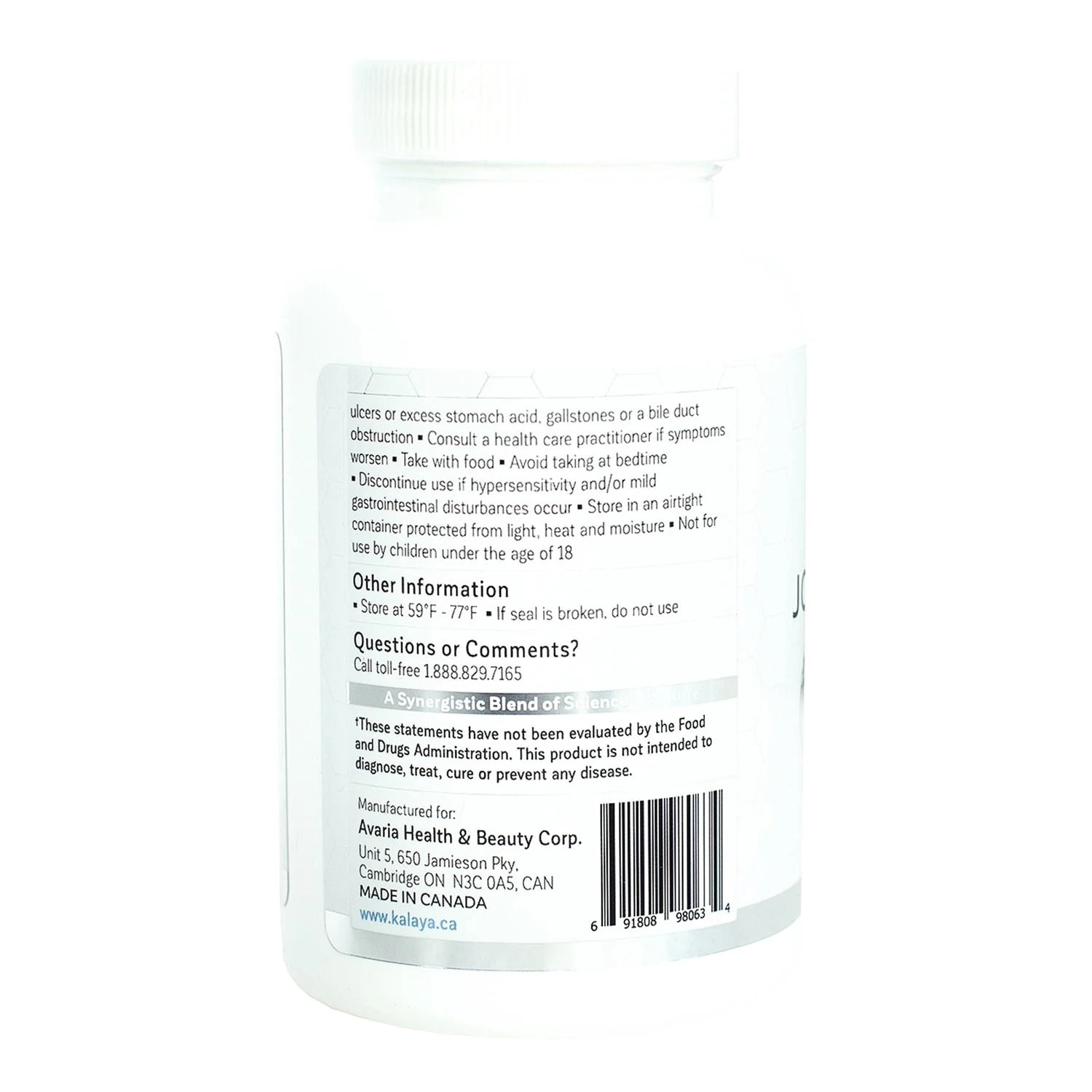 Kalaya Naturals 7X Joint Support Supplement 60 Capsules with Boswellia, Turmeric, MSM, Bromelain, Lipase and Vitamin C