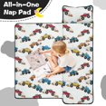 thumbnail image 4 of Monster Cartoon Truck Gray Pattern Teens Toddler Nap Mat with Pillow, Sleeping Mat Bag for Preschool Daycare 60"x20", 4 of 6