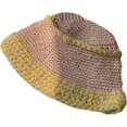 thumbnail image 4 of CoCopeaunts Womens Bucket Hats Autumn Crochet Ladies Handmade Knit Fisherman Hat Female Fashion Two-Colors Casual Bucket Cap, 4 of 8