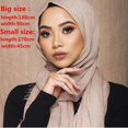 thumbnail image 4 of Preste atención a la selección de tamaño Chal largo de algodón con arrugas lisas para mujer, chal hijab arrugado, bufanda hijab musulmana para la cabeza, venta al por mayor, 4 of 5