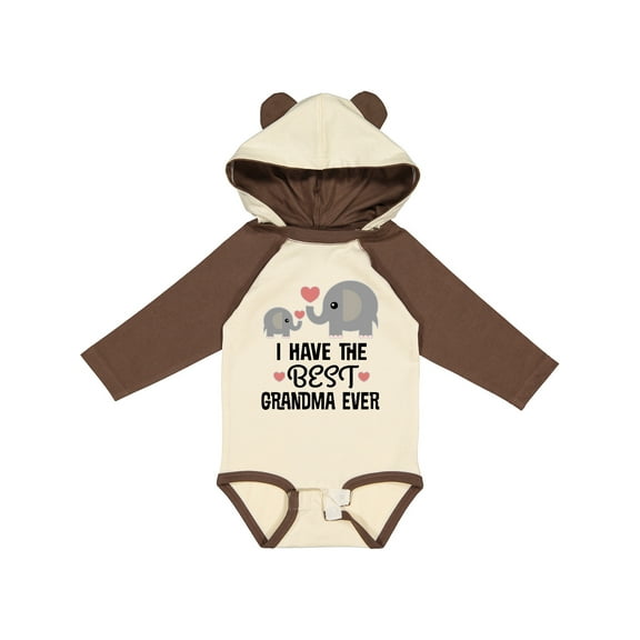 Inktastic Grandkids Best Grandma Ever Boys or Girls Long Sleeve Baby Bodysuit