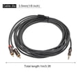 thumbnail image 2 of 3.5mm to 2 RCA Cable RCA Male to Male Aux Audio Adapter Jack HiFi Headphones Auxiliary Cable Y-Cable 16ft for Phone Speaker MP3 Tablet Stereo (1.5m), 2 of 5