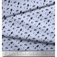 thumbnail image 3 of Soimoi Blue polyester Crepe Fabric Rocket & Spaceship Galaxy Decor Fabric Printed Yard 52 Inch Wide, 3 of 3