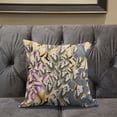 thumbnail image 5 of Tulip Bouquet Indoor/Outdoor Pillow with Removable Cover in Gray Pink Yellow Blue20x20, 5 of 5