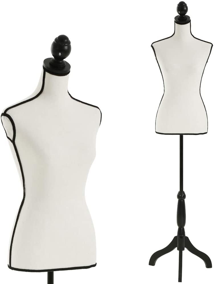 Details about   Female Mannequin Torso Clothing Clothes Dress Form Display & Black Tripod Stand 
