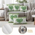 thumbnail image 6 of Saint Patrick's Day Pillow Covers 2 Pack Retro Spring Green Shamrocks Heart Pillowcase Waterproof Outdoor Throw Pillow Cover for Patio Garden Square Cushion 26”x26”, 6 of 9