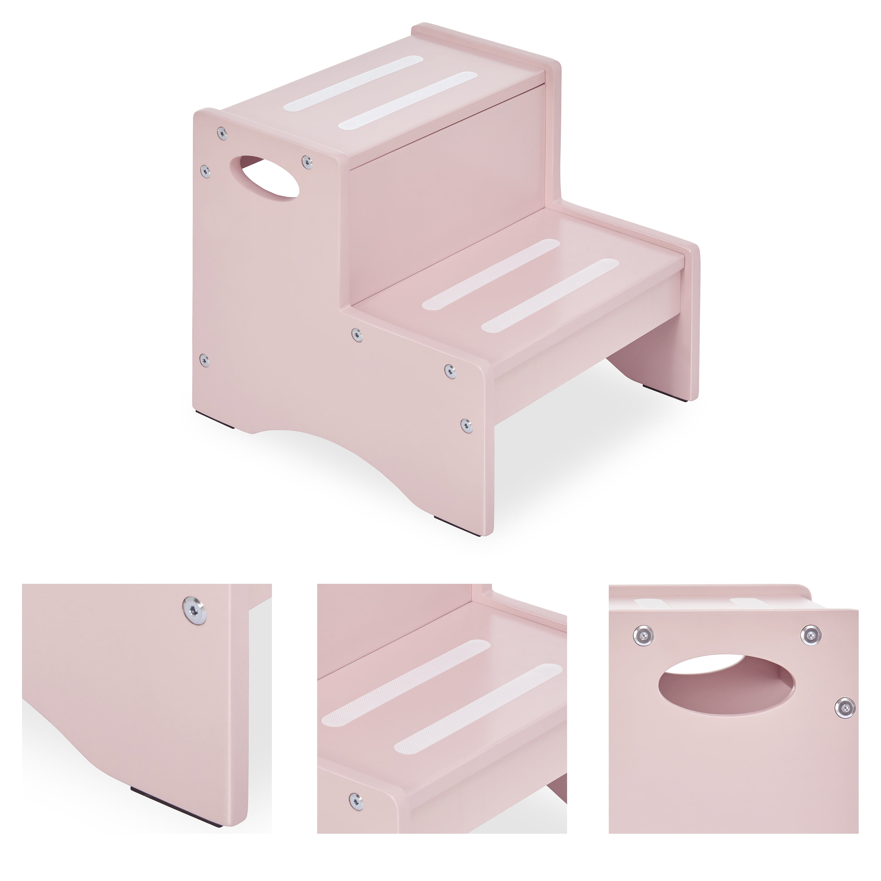 Dream On Me Little Steps Step Stool / Anti-slid base / Multipurpose Kids Step Stool / Sturdy & solid stool for kids In Pink