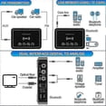 thumbnail image 2 of Bluetooth 5.0 Receiver Transmitter FM Stereo AUX 3.5mm Jack RCA Wireless NFC Bluetooth Audio Adapter for TV PC Headphone, 2 of 5