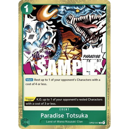 One Piece Paramount War Rare Paradise Totsuka OP02-047