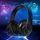 thumbnail image 1 of Auriculares con luz RGB de respiración de diadema Bluetooth - Negro, 1 of 7