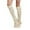Beige, variant on Thigh High Socks Ladies Over The Knee Warm Long Girls Women Socks with Tie Detail in Solid Color Womens Socks Beige One Size