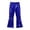 Blue, variant on BLVB Girls Shiny Flare Pants Loose Fit Dance Bell Bottoms Elastic Waist Sparkly Wide Leg Trousers for Toddler Kids(Silver,14-15Years)