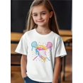thumbnail image 1 of Lacrosse ice Cream Drip Lax Boys & Girls Short Sleeve T-Shirt - 180g/㎡ Breathable Cotton, Geometric Pattern, Regular Fit Casual Top For Youth Players, all-Season Comfort, Sports Fan apparel, Playful, 1 of 6