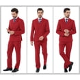 thumbnail image 4 of MAGE MALE Men's 2 Piece Suit Elegant Solid Double Breasted Slim Fit Tuxedo Suit with Blazer and Pants, 4 of 5