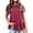 Brick Red, variant on Womens T Shirt Ruched Loose Short Sleeve Crew Neck Solid Print Top Daily Wear Women's Graphic Tees L