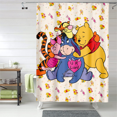thumbnail image 1 of Winnie the Pooh Shower Curtain, Waterproof Fabric Curtains for Bathroom Merry Xmas with Plastic Hooks for Farmhouse, 1 of 9