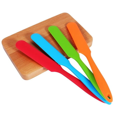 Dilwe Kitchen Cake Cream Butter Spatula Mixing Batter Scraper Brush Handle Silicone Baking Cook Tool,