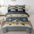 thumbnail image 1 of Erosebridal Wooden Paddle Bedding Full Comforter Set, Lodge Cabin Down Comforter, Rustic Theme Decor, Reversible 7 Pieces, 1 of 1
