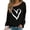 Black, variant on Valentines Shirts Off Shoulder Shirt Love Heart Print Crewneck Long Sleeve Heart Print Shirts Tunic Sweatshirts Trendy Tops Oversized Pullover Tops Casual Tops Love Heart Holiday Shirts Red M