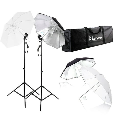 Zimtown Photography Studio Bulb Lamp Umbrella Light Stand Set Continuous Lighting