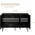 thumbnail image 4 of ANHDAH Buffet Cabinet with 3 Doors, TV Stand & Coffee Bar Storage ,Credenza Sideboard for Kitchen, Living Room, Entryway ,Black, 4 of 8