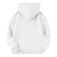 thumbnail image 3 of YOUYEDIAN Bow Print Hoodies for Girl Long Sleeve Hooded Sweatshirt Trendy Drawstring Pullover Warm Hoodies White 8-9 Years, 3 of 4