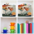 thumbnail image 6 of Yayeee Canvas Storage Basket with Handles for Shelves Fabric Bins Closet Organizer, Mid Century Orange Juice, 6 of 8