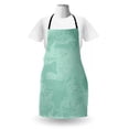 thumbnail image 3 of Marble Print Apron, Pastel Abstract Natural Stone Inspired Illustration of Forms, Unisex Kitchen Bib with Adjustable Neck for Cooking Gardening, Adult Size, Seafoam Almond Green, by Ambesonne, 3 of 4