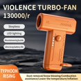 thumbnail image 2 of Ventilador Turbina Mini de 1 pieza con Luz LED, 2 Boquillas, Flujo de Aire de Alta Velocidad, Eliminación de Polvo, Ventilador Portátil de Viento Fuerte para Hogar, Oficina, Coche y Camping, 2 of 11