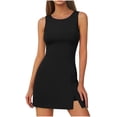 thumbnail image 7 of Women Shorts Jumpsuit Sleeveless Seamless One Piece Yoga Romper Tank Bodycon Gym Sports Yoga Bodysuit Solid Color Butt Lifter Shapewear Summer Casual Breathable Comfortable Sports Jumpsuit Shorts, 7 of 7