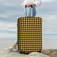 thumbnail image 7 of Haiem Retro Yellow and Black Houndstooth Pattern Luggage Cover Printed Suitcase Covers for Luggage Elastic Washable Suitcase Protector Fits 18-32 Inch Luggage-Small, 7 of 7