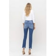 thumbnail image 2 of Flying Monkey - High Rise Slim Straight Jeans with Frayed Raw Hem (28" Inseam) - F5124, 2 of 9