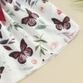 thumbnail image 7 of Bagilaanoe Little Girl Summer Dress Toddler Butterfly Print Fly Sleeve A-line Dresses with Belt 4T 5T 6T 7T Kids Casual Swing Sundress, 7 of 7