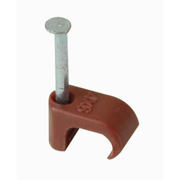 PRO POWER - Coaxial Cable Clips Brown 5.0-6.0mm 100 Pack