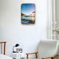 thumbnail image 5 of 12x8 In Framed Summer Ocean Waves Coconut Trees on Sands Wall Art Decor with Black Frame and Sea view Landscape Artwork For Home Office Decorations, Crystal Porcelain Painting Wall Decor, 5 of 8