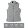 thumbnail image 4 of Off Road Ventures Womens Fleece Lined Vests Lightweight Zip Up Outerwear Sleeveless Vest Jacket for Running Hiking Travel, 4 of 7