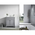 thumbnail image 2 of Eviva Elite Stamford 30" Gray Bathroom Vanity w/ Double Ogee Edge White Carrara Top, 2 of 2