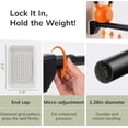 thumbnail image 4 of Extra Long Tension Curtain Rod 94-122 Inch, 77 LB Heavy Duty No Drill with Super Grip Caps, Adjustable Outdoor Curtain Rod for Patio, Window, Bathroom, Never Rust 1.26'' Diameter, Black, 4 of 11