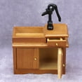 thumbnail image 5 of HERFIER Miniature Sink & Cabinet Set for Dollhouse Bedroom Furniture Toy, 5 of 9