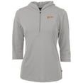 thumbnail image 2 of Women's Cutter & Buck Gray Idaho State Bengals Virtue Eco Pique Recycled Half-Zip Pullover Hoodie, 2 of 3