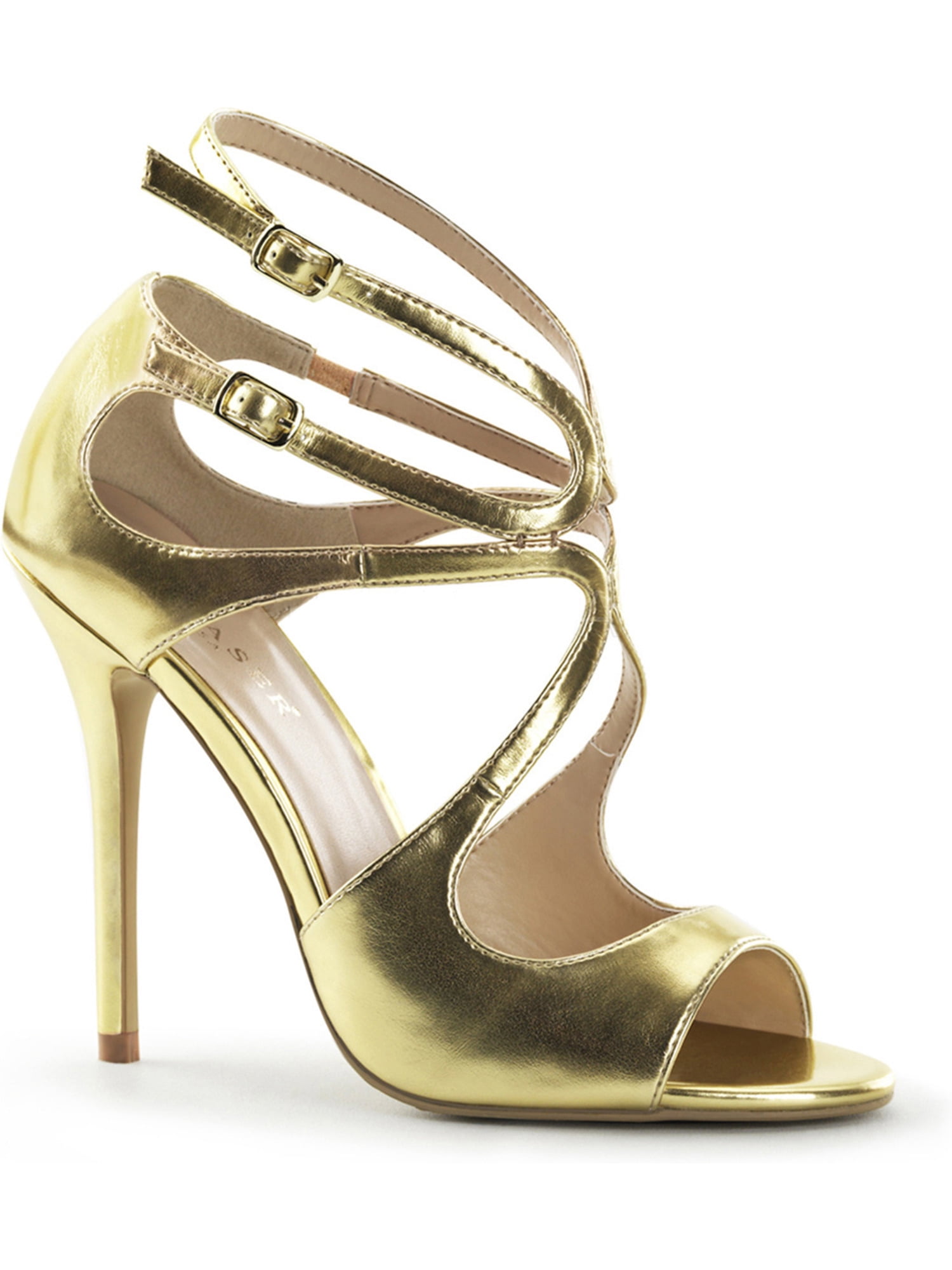 Womens Metallic Gold Dress Shoes Single 