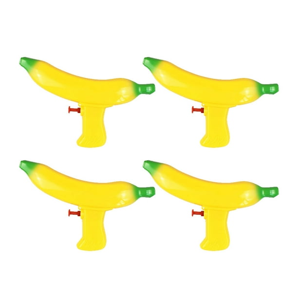 EeaseMX 4 juguetes de agua con forma de plátano para niños, divertidos juguetes de playa de verano con dibujos animados.