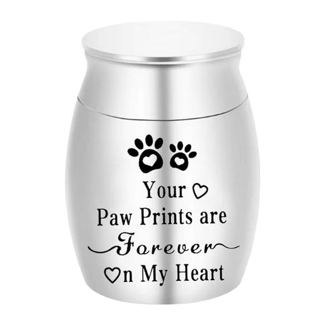 S SERENABLE Pet Ash Urn Aluminum Alloy Small Dog Urn for Ash for Dogs Cats Rabbits Bunny
