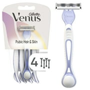 Gillette Venus Women's Disposable Razors for Pubic Hair and Skin, 4ct