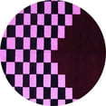 thumbnail image 1 of Ahgly Company Indoor Round Abstract Purple Modern Area Rugs, 6' Round, 1 of 4