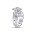 thumbnail image 3 of FB Jewels 14kt White Gold Womens Round Diamond Bridal Wedding Engagement Ring Band Set 2.00 Cttw, 3 of 4