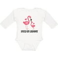 thumbnail image 3 of Inktastic Grammy Loves Me Flamingo Grandchild Girls Long Sleeve Baby Bodysuit, 3 of 5