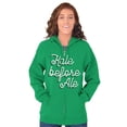 thumbnail image 4 of Kale Before Ale Beer Drinking Healthy Zip Up Hoodie Men's Women's Brisco Brands S, 4 of 5